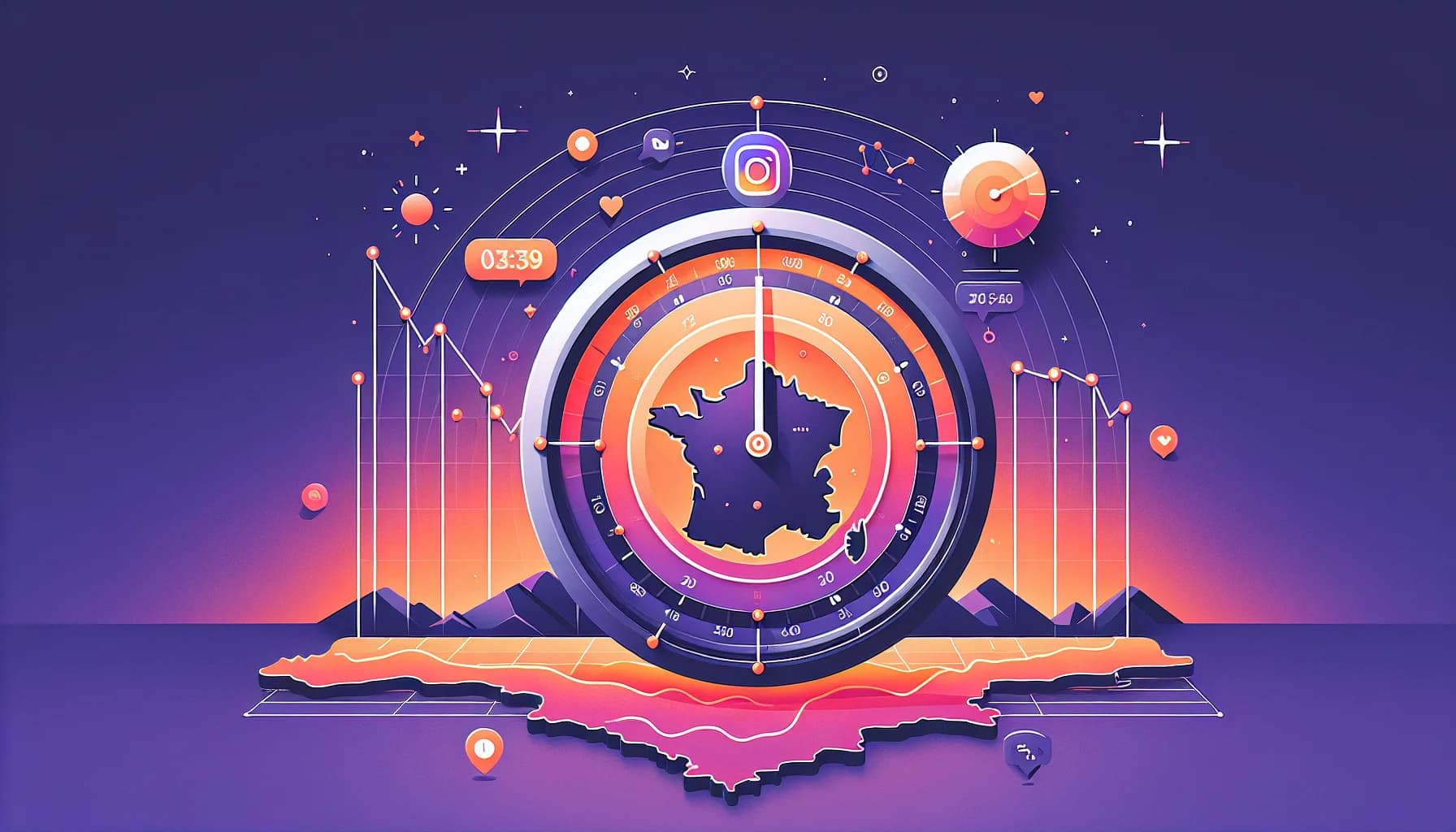 Infographie des meilleurs horaires pour publier sur Instagram en France en 2026